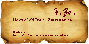 Hortolányi Zsuzsanna névjegykártya