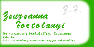 zsuzsanna hortolanyi business card